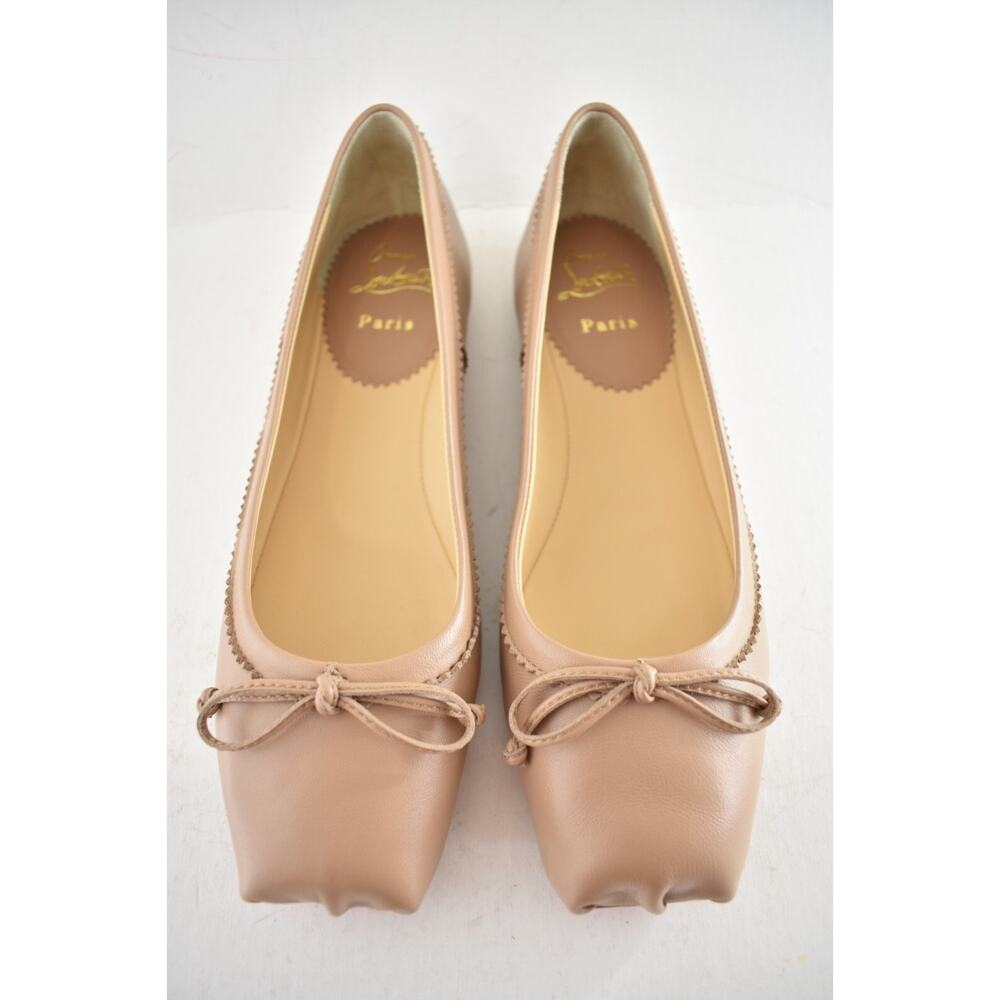 Christian Louboutin Mamadrague Flat Nude Blush Beige Nappa Ballet Ballerina 40 - Picture 8 of 16